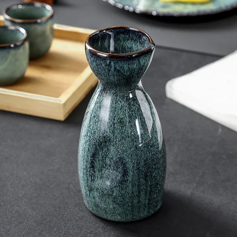 Juego de Cerámica Japonesa Vintage Decorbites™ para Vino | Dispensador Comercial para Sake y Shochu
