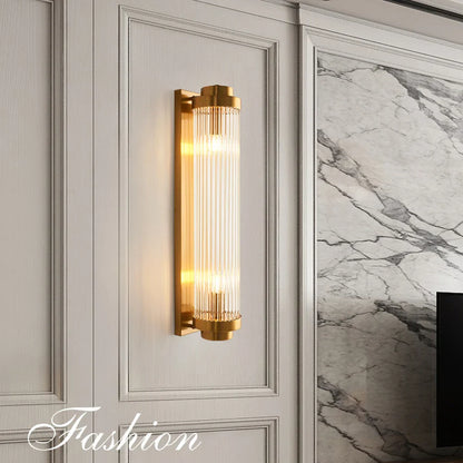 DecorBites™ Golden Crystal Wall Lamp: Elegant LED Sconce for Bedroom, Living Room, Bathroom