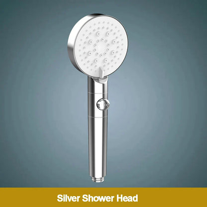 رأس دش DecorBites™ بخمس وظائف مع زر إيقاف، لوحة 10 سم، فتحات جل السيليكون