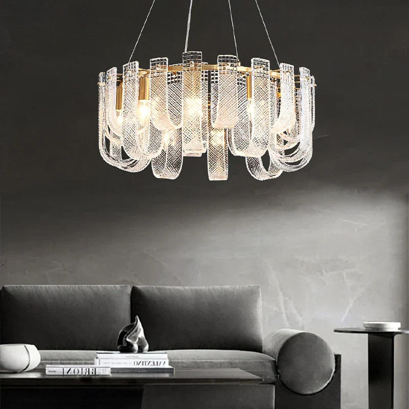 DecorBites™ Dimmable LED Copper Ceiling Chandelier for Luxurious Living Room Lighting