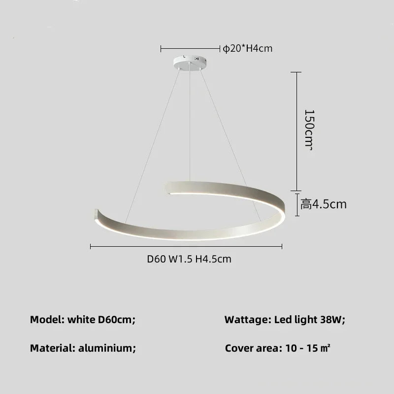 Lámpara colgante tipo araña LED negra DecorBites™ para vestíbulo, escaleras o bar; lámpara colgante minimalista para interiores.