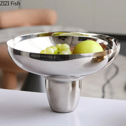 DecorBites™ High-Legged Fruit Bowl Tray for Living Room Coffee Table & Snacks