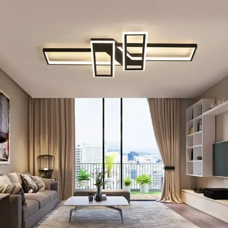 DecorBites™ LED Chandeliers with Remote Control - Black Lustre Ceiling Lamp for Home