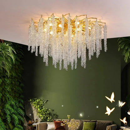 DecorBites™ Crystal Tassel LED Chandeliers for Luxury Home Decor