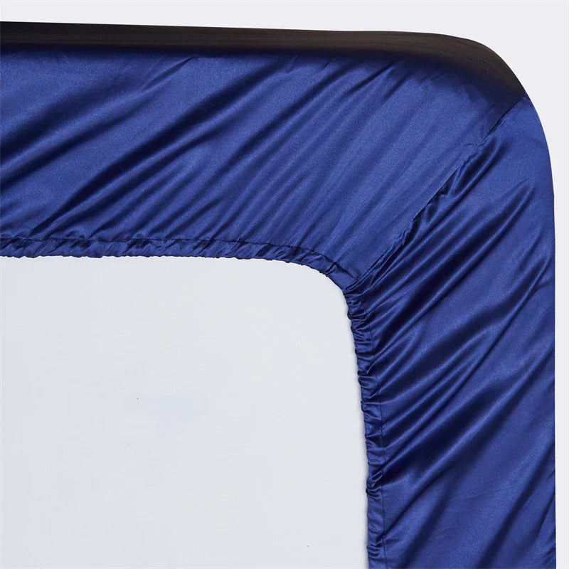 Decobites Satin Queen/King Size Fitted Bed Sheet Set Luxurious Soft Silky Elastic Bedsheet