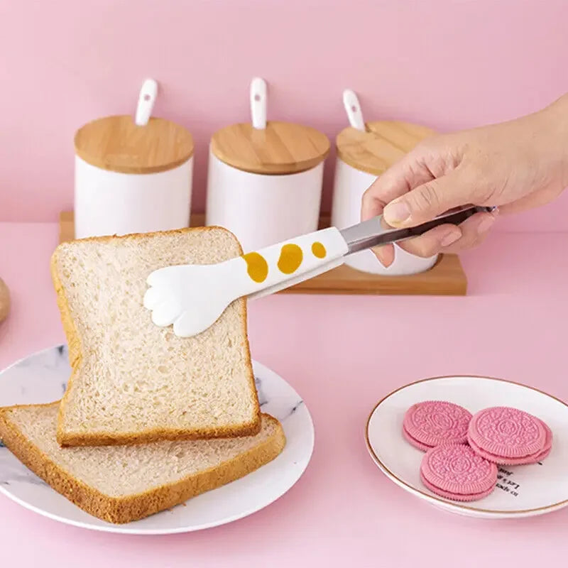 DecorBites™ Cat Paw Stainless Steel Food Tongs Kitchen Gadgets