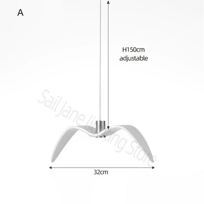 DecorBites™ LED Seagull Chandelier: Designer Decor Villa Bird Restaurant Staircase Chandelier