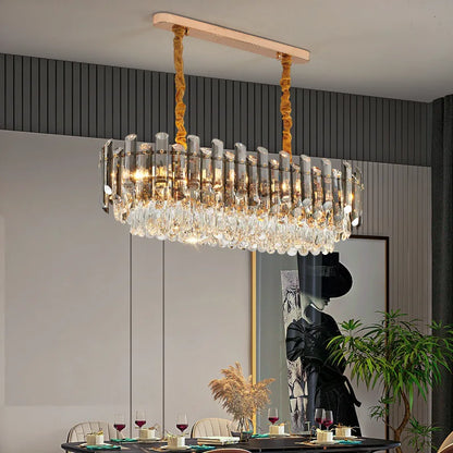 DecorBites™ K9 Crystal Modern Ceiling Chandelier for Living Room Lighting Fixture