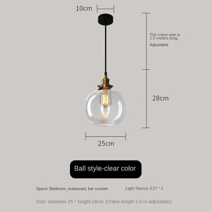 Decorbites™ Bernsteinfarbenes Vintage-Glas-Pendant-Licht für elegante Esszimmer-Dekoration