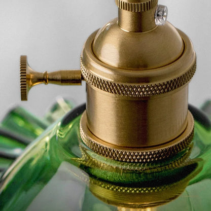 DecorBites™ Green Glass LED Pendant Light Fixture - Modern Nordic Hanging Lamp