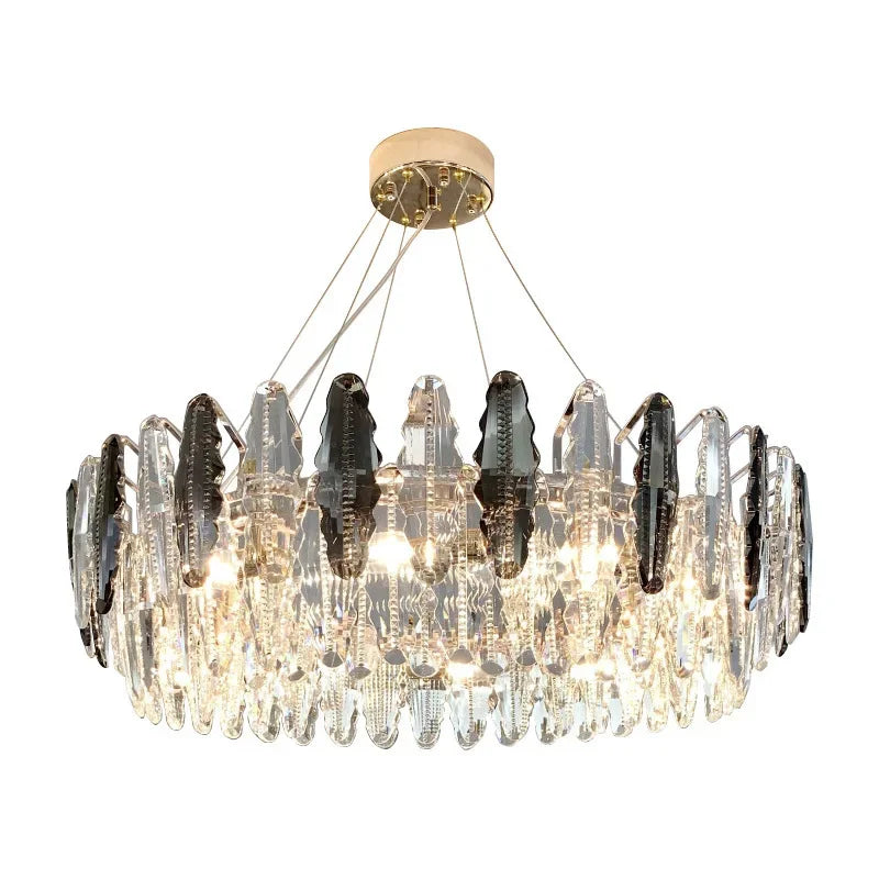 DecorBites™ Diamond Crystal Chandelier Pendant Lamp LED Lighting for Elegant Living Room