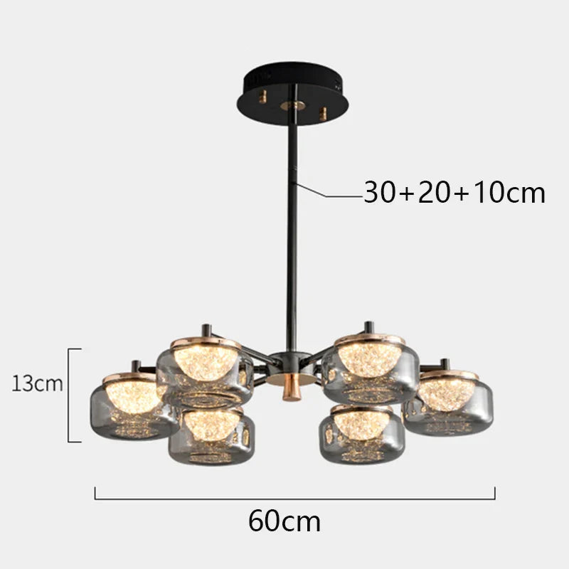 DecorBites™ LED Chandelier Lighting for Living, Bedroom, Dining Room - Pendant Lamp Fixture