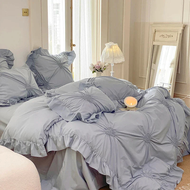 Heart Pleat Cotton Bedding