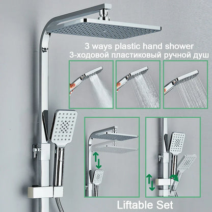 DecorBites™ Digital Display Shower System with Thermostatic Control and Tub Spout