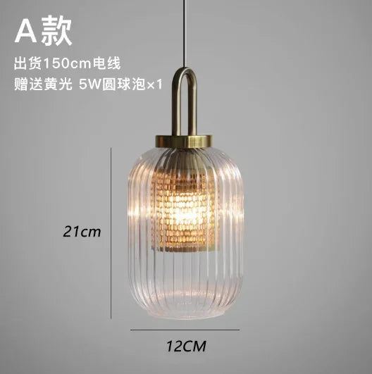 DecorBites™ Clear Glass Pendant Lamp: Modern Designer Lighting for Bar, Restaurant, Bedroom, Aisle & more