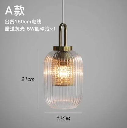 DecorBites™ Clear Glass Pendant Lamp: Modern Designer Lighting for Bar, Restaurant, Bedroom, Aisle & more