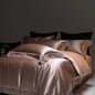 Decobites Luxe French Lace Edge Bedding Set: Silky Lyocell Cotton Duvet Cover, Sheet & Pillowcases