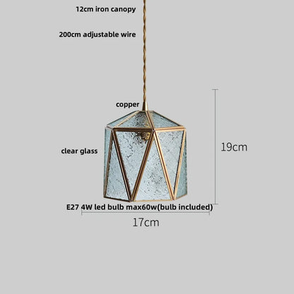 DecorBites™ Glass LED Pendant Lamp: Handmade Japanese Style Adjustable Hanging Light Fixtures