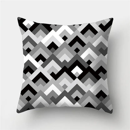 Funda de almohada DecorBites™ con rayas geométricas, 45x45 cm, de poliéster, para sala de estar