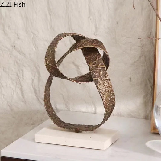 ديكور بايتس™ - منحوتات هندسية بقاعدة رخامية - ديكور مكتب - جماليات - ديكور المنزل - الغرفة