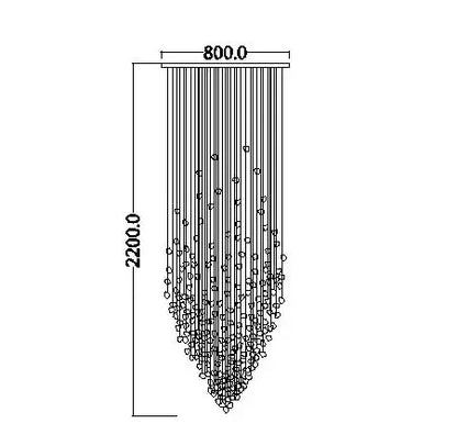 DecorBites™ Crystal Chandelier: Modern Staircase LED Lighting for Hallway & Lobby