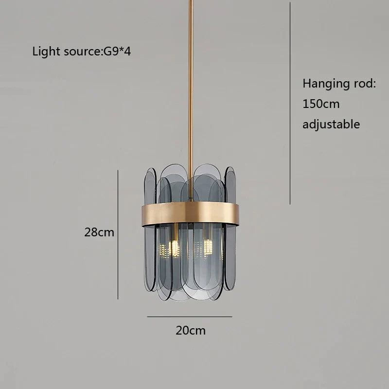 DecorBites™ Glass Chandelier for Ceiling: Elegant Lighting Solution for Dining Table