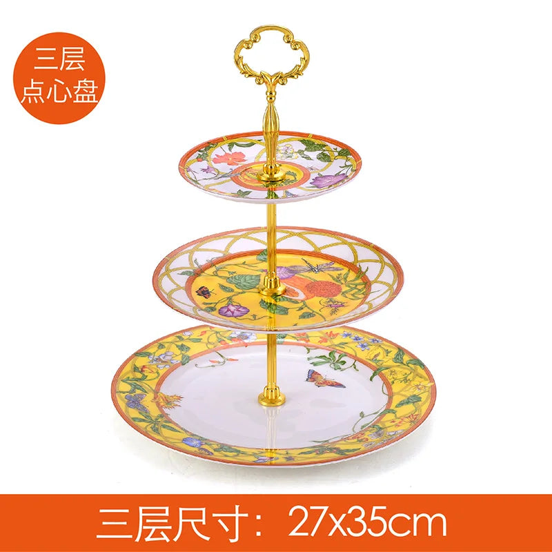 DecorBites™ Elegant Butterfly Kitchen Tableware Set: Coffee Cup, Saucer, Coffeepot, Creamer, Sugar Jar, Plates, Cake Plate