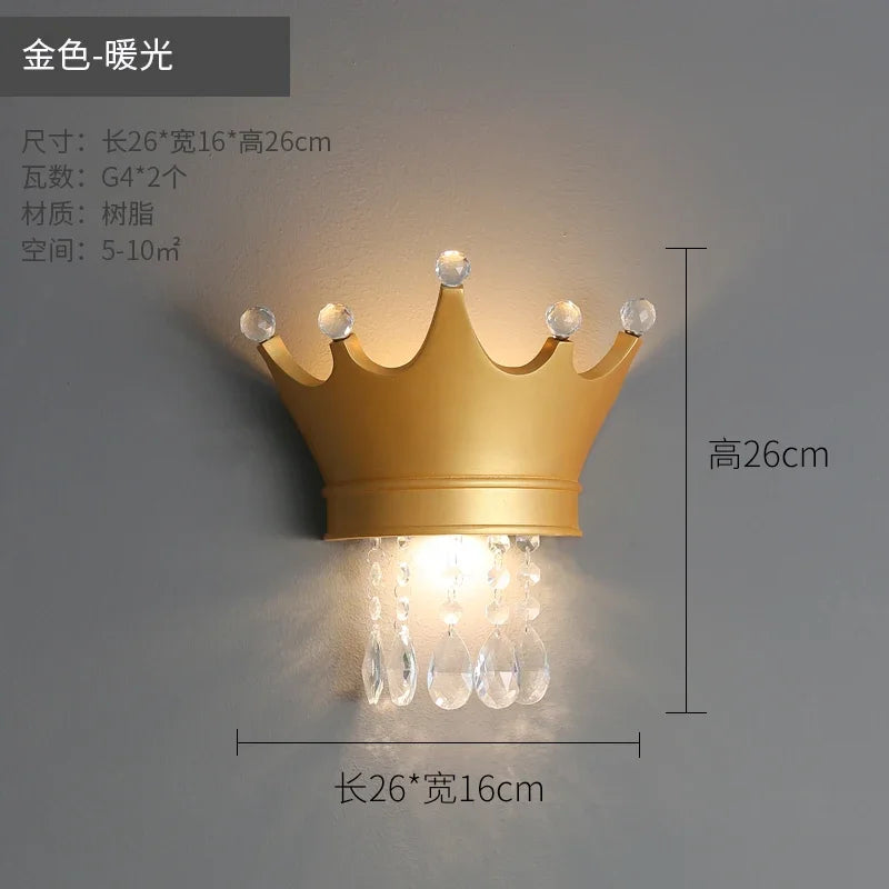 DecorBites™ Cute Resin Crystal Wall Sconce | Children's Room Decoration Light