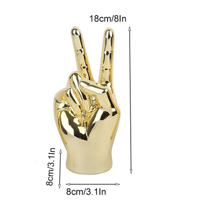 DecorBites™ Hand Love Gesture Figurine Sculpture Home Desktop Decor