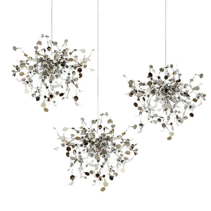 DecorBites™ LED Stainless Steel Chandelier Pendant Lights for Modern Home Decor Lighting