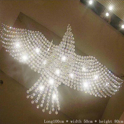 DecorBites™ Eagles Crystal Chandelier LED Lights Modern Luxury Design Living Room Lighting