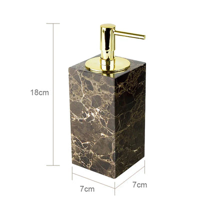 DecorBites™ Emperador Dark Marble Bathroom Set with Luxury Accessories