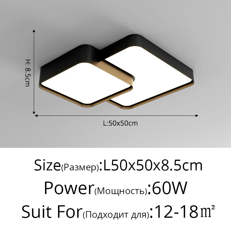 DecorBites™ LED Acrylic Chandelier - Modern Indoor Lighting for Bedroom Kitchen Living Room