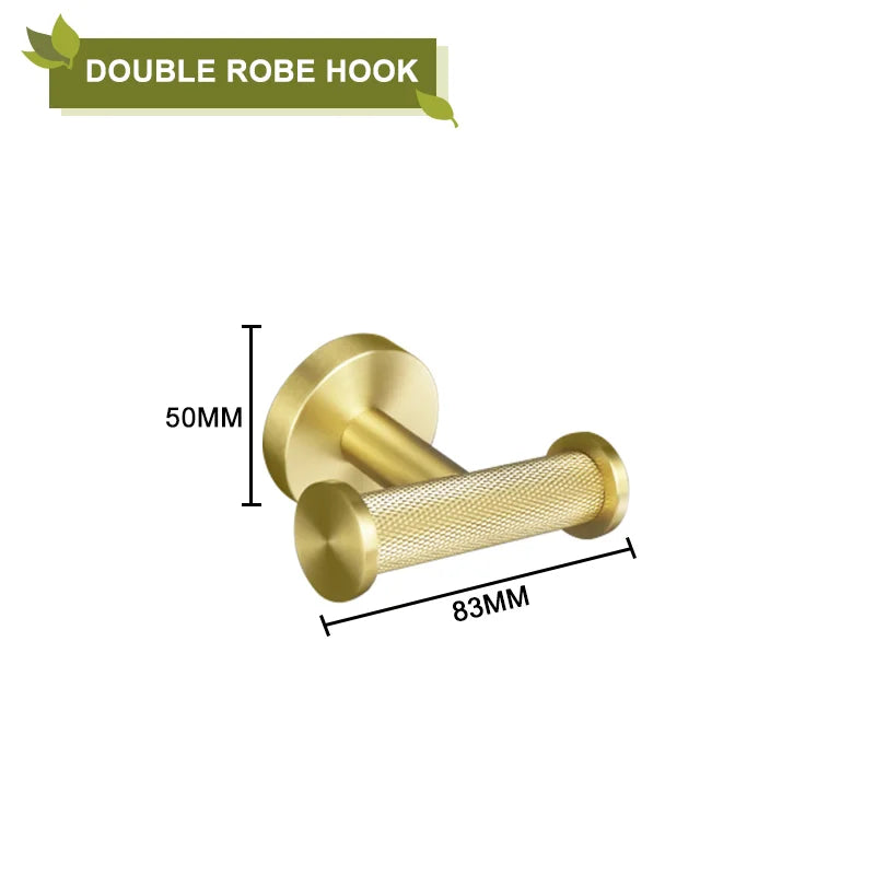 DecorBites™ Brushed Gold Bathroom Accessories Set
