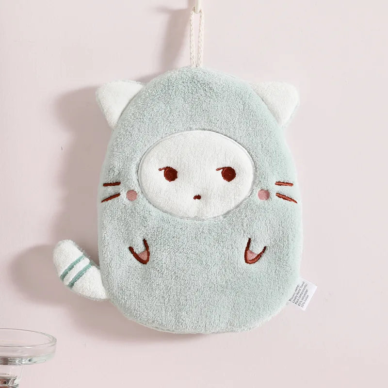 DecorBites™ Cartoon Animals Microfiber Hand Towel Set