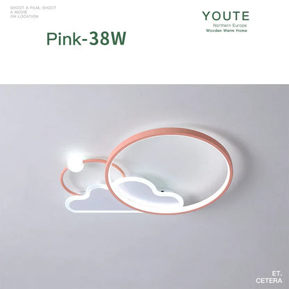 ديكوربايتس™ - مصباح سقف LED للأطفال: ثريا عصرية لغرفة نوم الأطفال، مصباح كرتوني ذكي