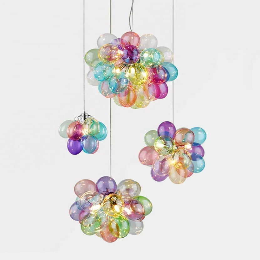 DecorBites™ Glass Bubble Chandelier Pendant Light for Living Room & Bedroom