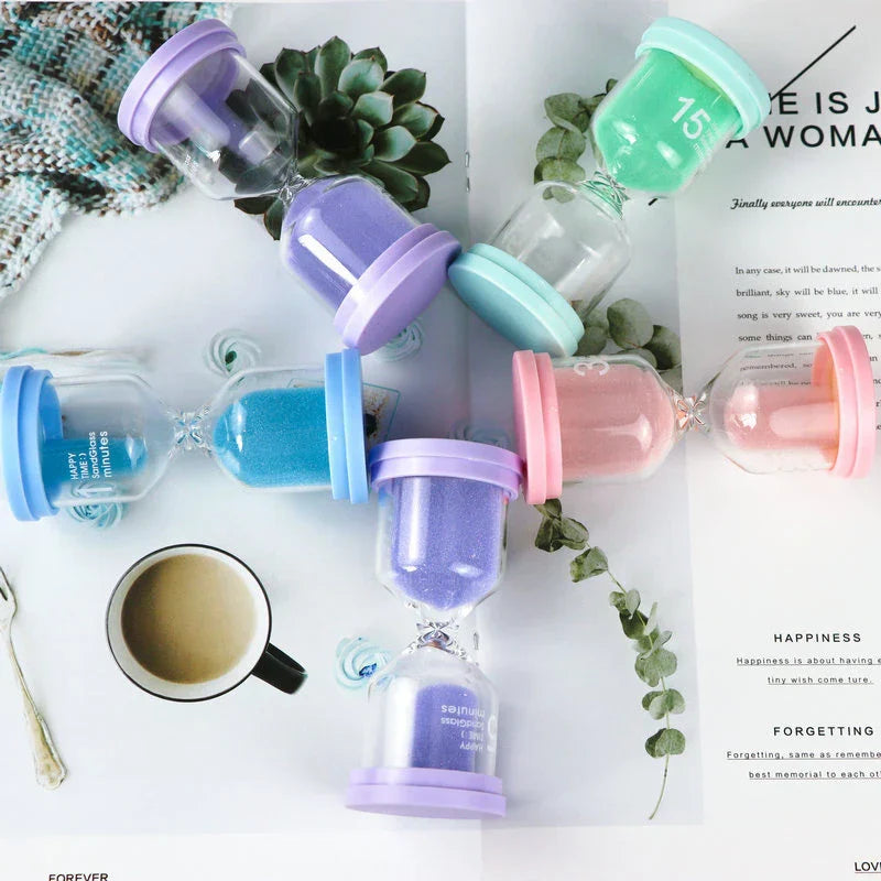 DecorBites™ Hourglass Sand Timer Desktop Ornament for Kids and Home Decor