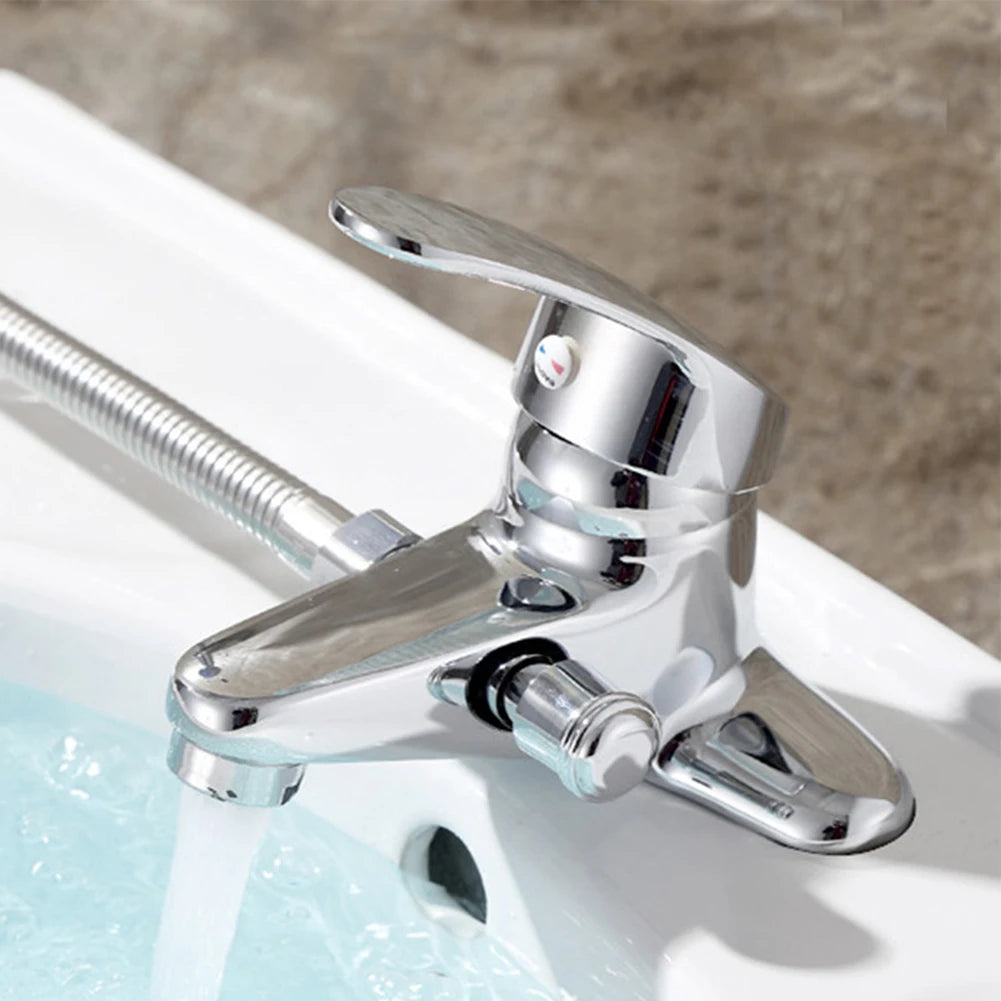 Bathroom Faucet Double-Hole Basin Hot And Cold Basin Tap Mixer Faucet 2 Ways With Copper Ceramic Spool Sink Mixer Tap