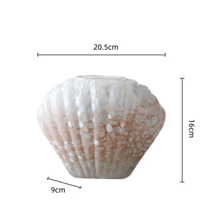 DecorBites™ Glass Vase Floral Arrangement Terrarium Clamshell Craft Shell Home Decor