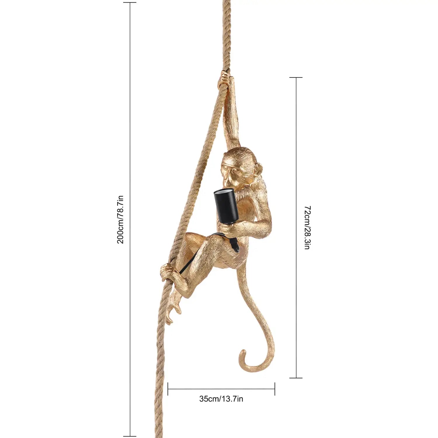 DecorBites™ Monkey Rope Chandelier Pendant Light