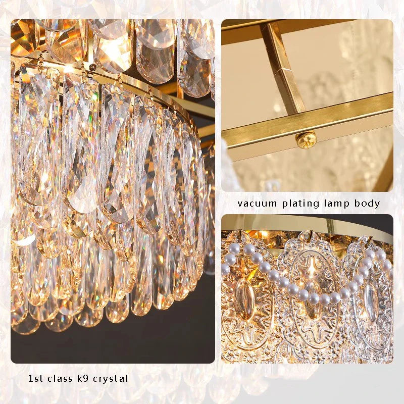 Decorbites™ Gold-Glas-Deckenleuchter - Modernes Vintage-Wohnzimmerbeleuchtung