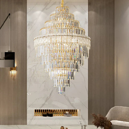 DecorBites™ Crystal Chandelier: Luxury Living Room Lamp, Modern Design, Elegant Lighting Option