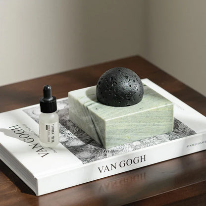 DecorBites™ Lava Rock Stone Diffuser, Marble Base, Luxury Essential Oil Diffusers for Home Offices