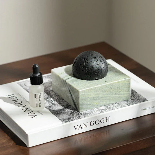 DecorBites™ Lava Rock Stone Diffuser, Marble Base, Luxury Essential Oil Diffusers for Home Offices