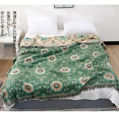 Decobites Floral Pattern Thin Office Nap Blanket