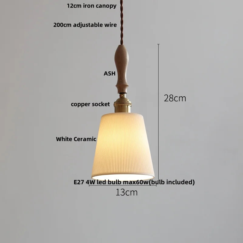 DecorBites™ Ceramic LED Pendant Lamp | Nordic Modern Design | Adjustable Hanging Light