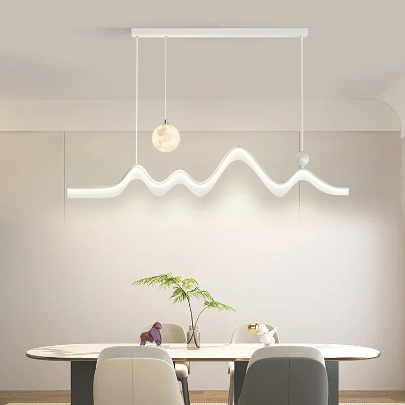 DecorBites™ LED Chandelier: Modern Minimalist Pendant Light for Dining Room, Kitchen, Home Lighting