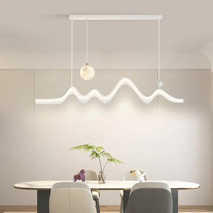 DecorBites™ LED Chandelier: Modern Minimalist Pendant Light for Dining Room, Kitchen, Home Lighting