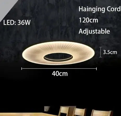 DecorBites™ Donut LED Pendant Light - Modern Minimalist Round Lamp for Bedroom Decor